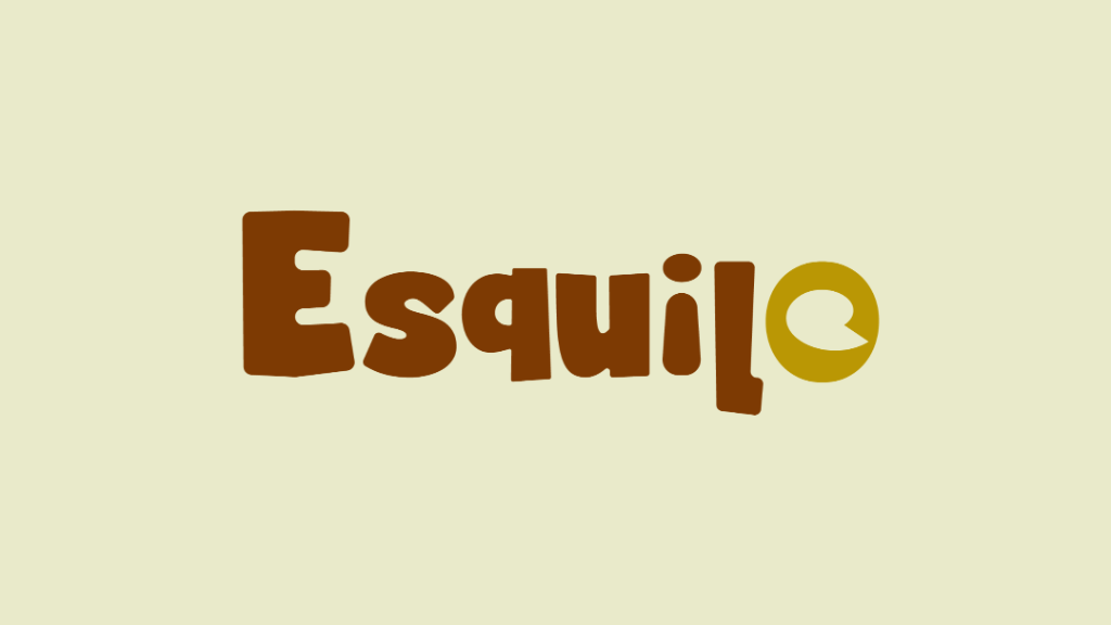Logotipo tipográfico orgânico Esquilo