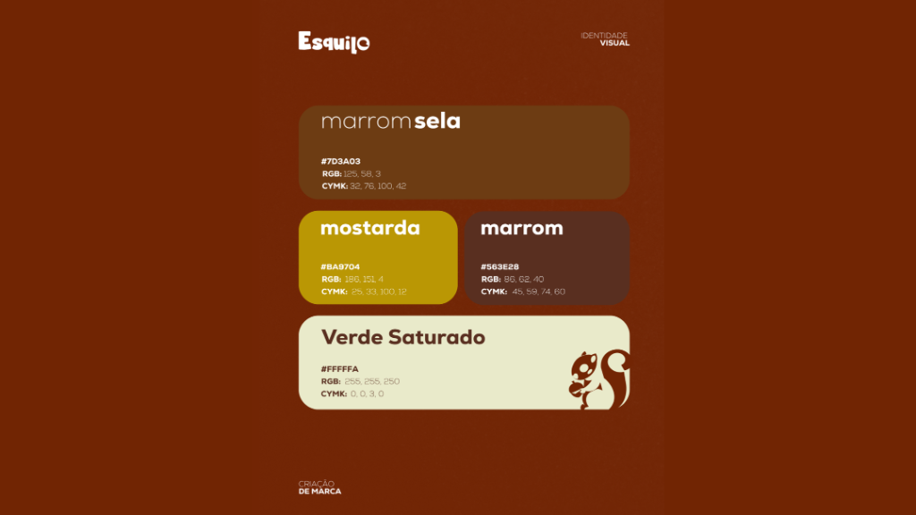 Guia de Cores e Identidade Visual Esquilo