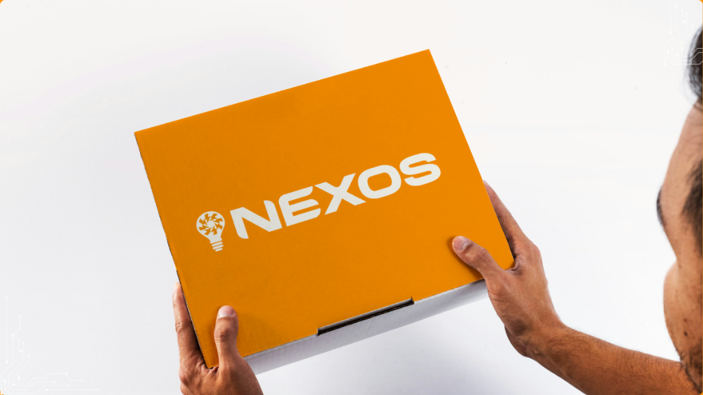 Mockup de embalagem / caixa Nexos